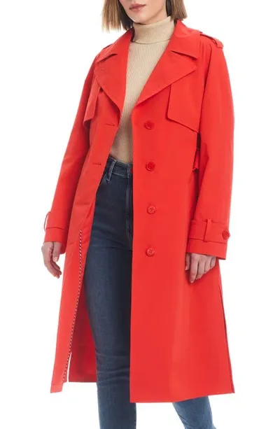 Kate Spade Water Resistant Trench Coat In Ponderosa Red