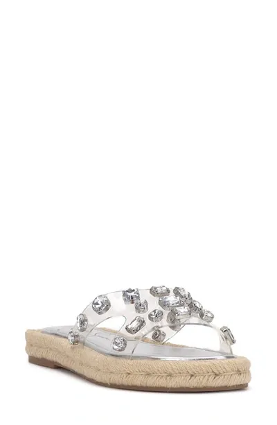 Jessica Simpson Jinka Espadrille Slide Sandal In White