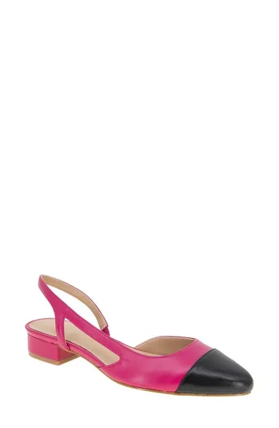 Bcbgeneration Tillie Slingback Cap Toe Pump In Viva Pink-black