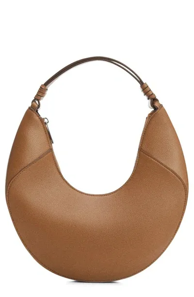 Mango Faux Leather Shoulder Bag In Brown