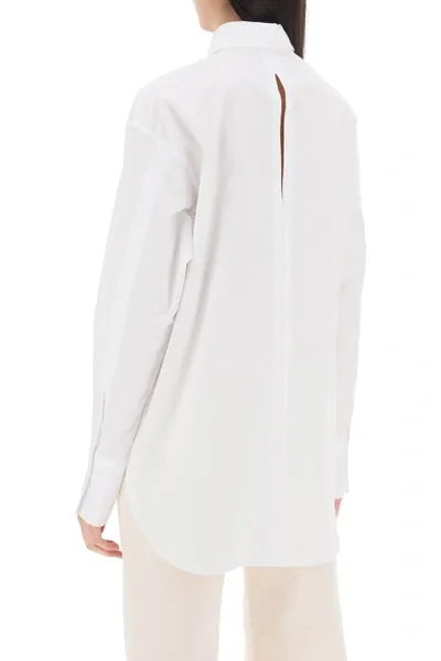 Closed Camicia Oversize In Gabardina Di Cotone In White