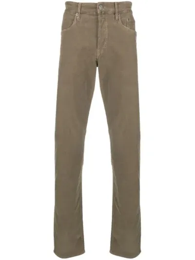 Siviglia Slim Fit Trousers In Brown