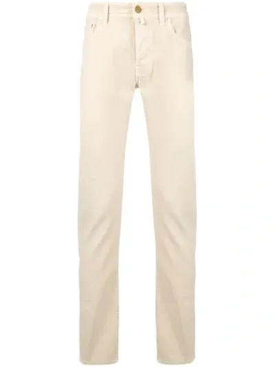 Jacob Cohen Five Pocket Corduroy Trousers In Neutrals