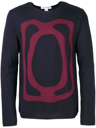 Comme Des Garçons Shirt Intarsia-knit Jumper In Blue