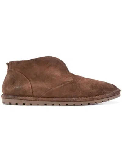 Marsèll Round Toe Ankle Boots In Brown