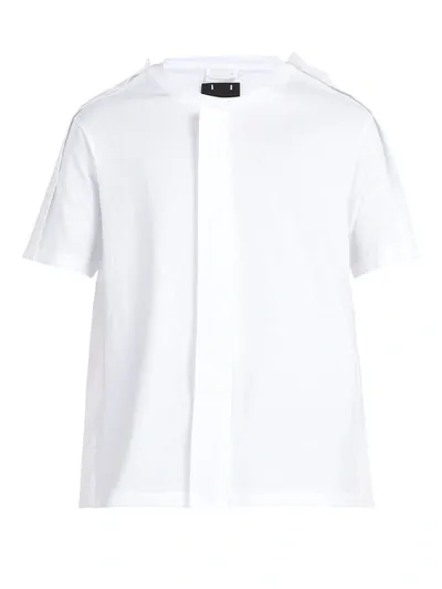 Craig Green Panelled Crew-neck Cotton T-shirt In White