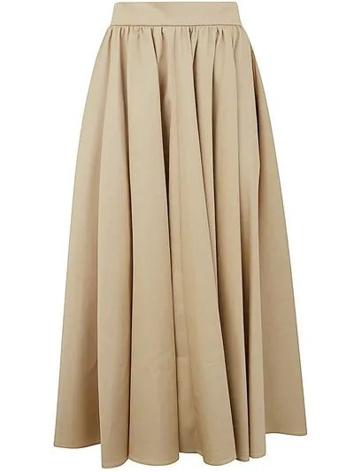 Patou Maxi Cotton Skirt Clothing In Neutrals