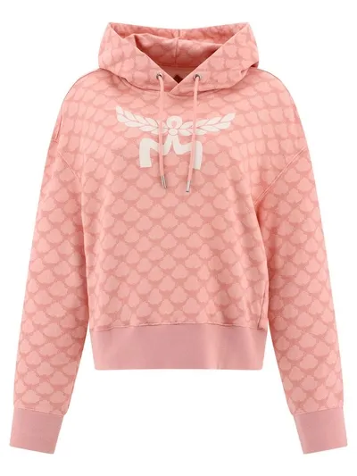 Mcm Monogram Hoodie In Pink