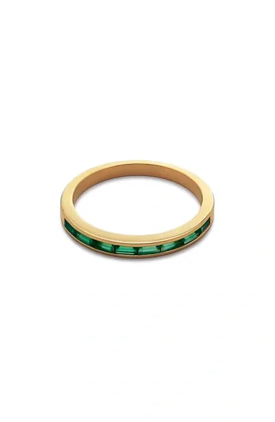 Monica Vinader Mini Baguette Half Eternity Ring In Gold