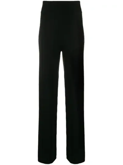 Cashmere In Love Cashmere Blend Side Stripe Track Pants In Black