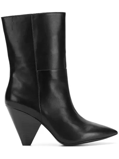 Ash Tapered Heel Ankle Boots In Black