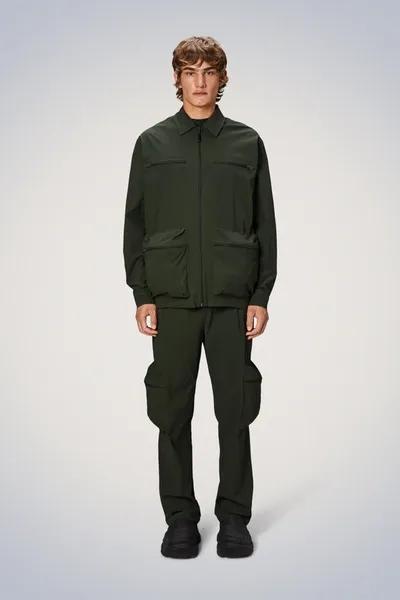 Rains Tomar Overshirt In Green