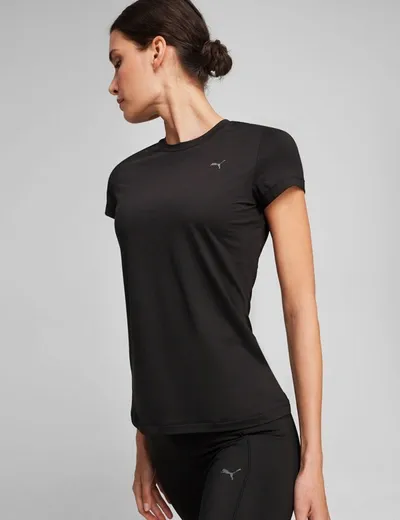 Puma Studio Sheer Fashion Tee In Black