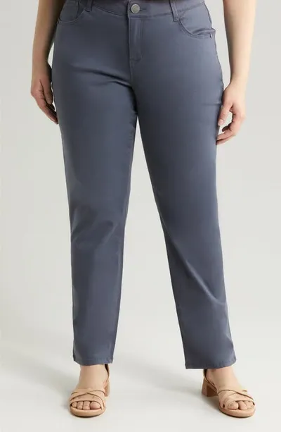 Wit & Wisdom 'ab'solution Straight Leg Stretch Twill Pants In Shadow