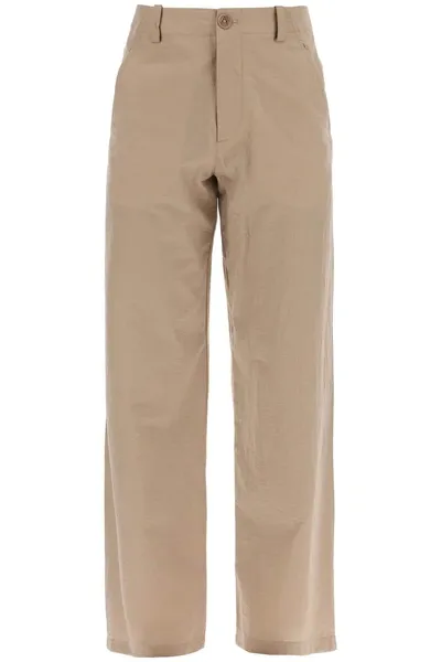 Apc Mathurin Crepe Pants In Brown