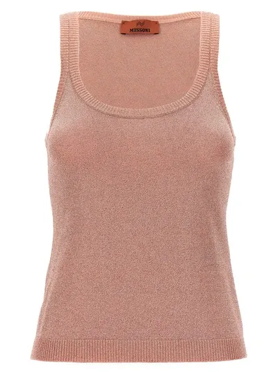 Missoni Lurex Tank Top In Orange