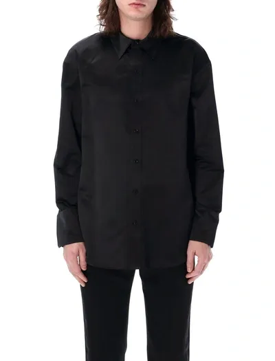 Saint Laurent Overshirt Duchesse In Black