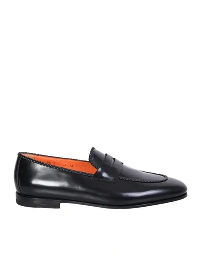 Santoni Loafers In Black