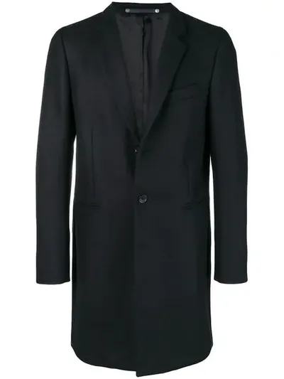 Ps By Paul Smith Single-breasted Fitted Coat In Black