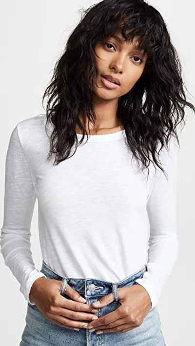 Velvet Lizzie Long Sleeve Tee In White