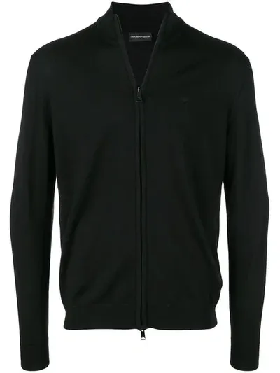 Emporio Armani Cardigan Mit Reissverschluss In Black