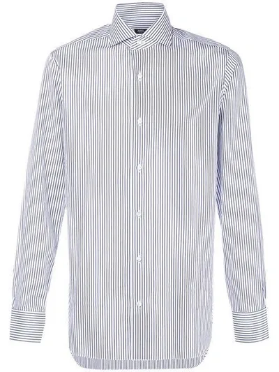 Barba Long Sleeved Shirt In Blue