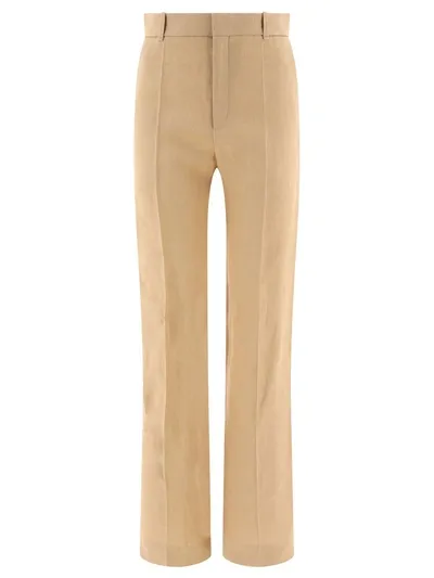 Chloé High-waist Tailored Trousers In Beige