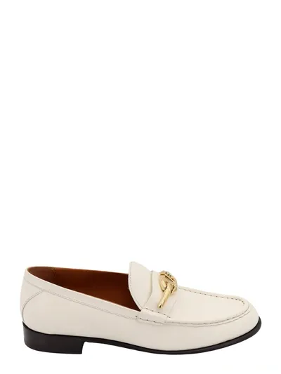 Valentino Garavani Leather Loafer In White