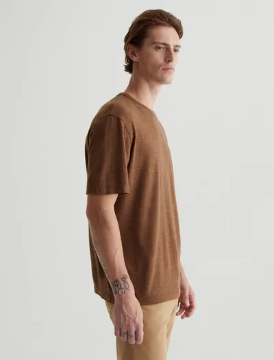 Ag Jeans Wesley Crew In Brown