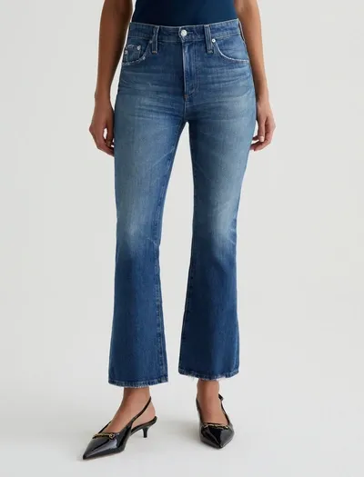 Ag Jeans Farrah Boot Crop In Blue