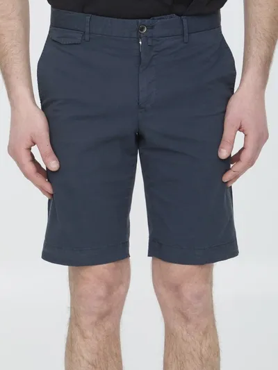 Pt Torino Cotton Bermuda Shorts In Blue