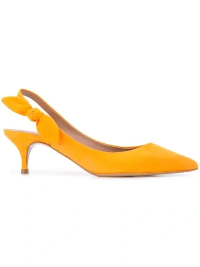 Tabitha Simmons Slingback Mules In Orange