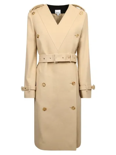 Burberry Coats In Beige