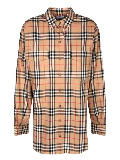 Burberry Shirts In Beige