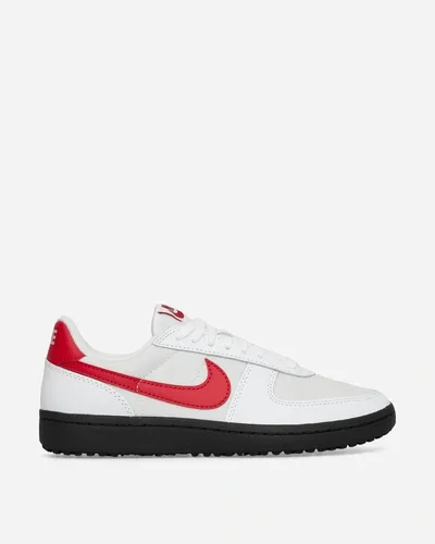 Nike Mens White Varsity Red Black Field General 82' Leather And Textile Low-top Trainers In Multicolor