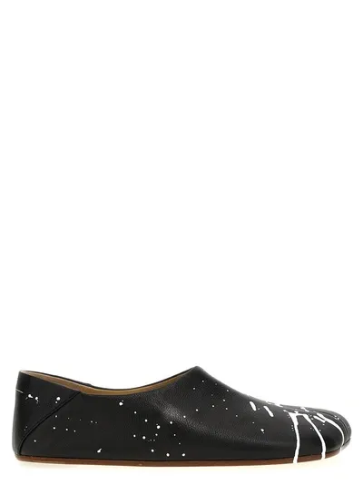 Mm6 Maison Margiela Anatomic Ballet Flats In H4644 Black/bright White