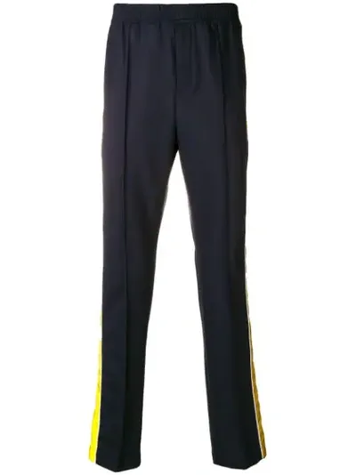 Kenzo Side Stripe Track Pants In Blue