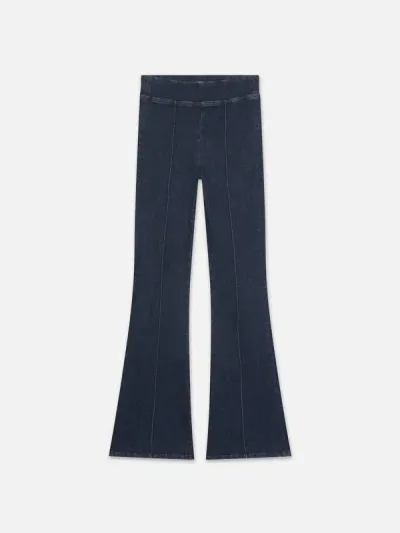 Frame The Jetset Flare Pintuck Jeans In Blue