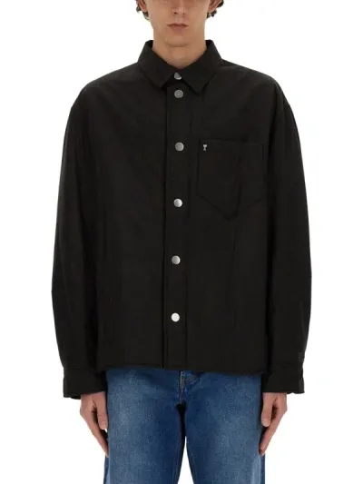 Ami Alexandre Mattiussi Ami Paris Padded Shirt In Black