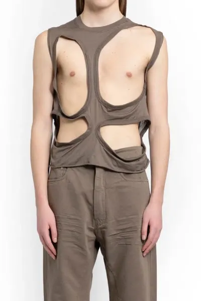 Rick Owens Tank Tops In Brown