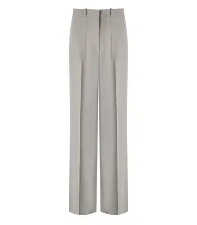 Elisabetta Franchi Pearl Grey Wide Leg Trousers In Grau