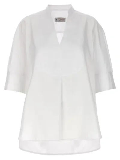 Alberto Biani Tuxedo Shirt In White