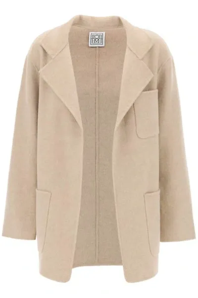 Totême Toteme Double-faced Wool Jacket In Beige