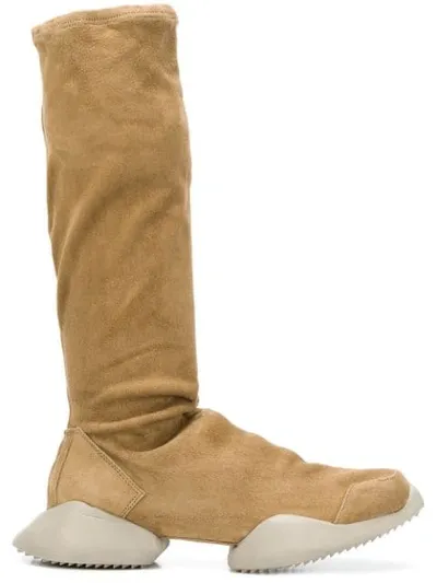 Adidas Originals Platform Knee-length Boots In Neutrals