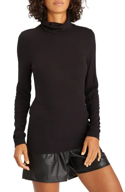 Sanctuary Essential Turtleneck Top In Black