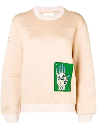 Chloé Hand Printed Sweatshirt In Neutrals