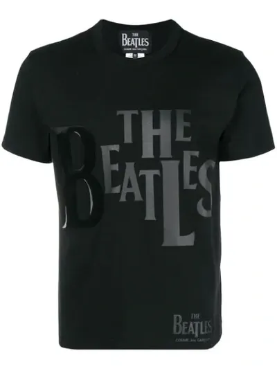 Comme Des Garçons Lyrics Printed T-shirt In Black