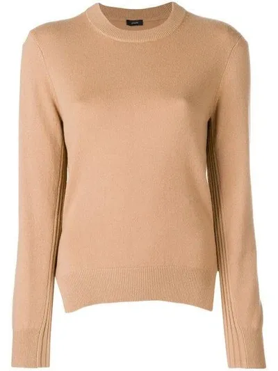 Joseph Crew Neck Jumper In Neutrals