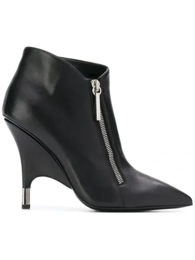 Giuseppe Zanotti Leather Ankle Boots In Black