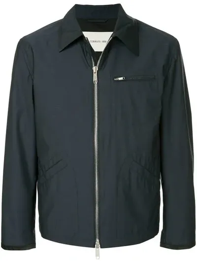 Cerruti 1881 Zipped Jacket In Blue